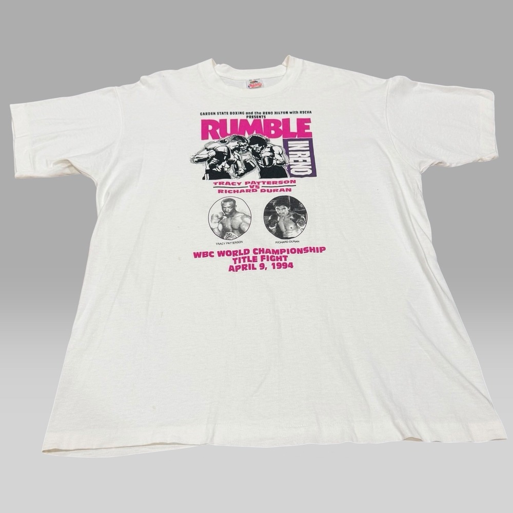 Vintage 1994 Rumble In Reno Boxing T Shirt Tracy Patterson Richard Duran XL USA